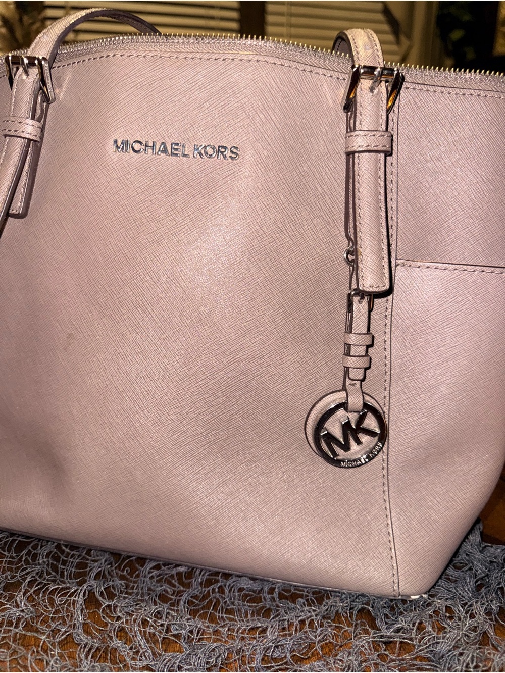 Michael Kors Blush Saffiano Leather Shoulder Tote